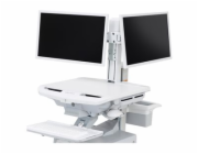 Ergotron StyleView - Upevňovací komponent (motor zdvihu, oblouk se závěsem, 2 adaptéry VESA, materiál pro správu kabeláže) - vedle sebe - pro 2 LCD displeje - sada duálního monitoru - bílá - velikost 