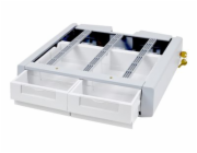 Ergotron StyleView SV Supplemental Storage Drawer, Double - Upevňovací komponent (zásuvkový modul) - uzamykatelný - zdravotní - šedobílá - lze připevnit na vozík