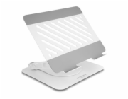Delock - Stojan pro notebook/tablet - nastavitelný, hliníkový, rotace 360° - až 15,6" - svetle šedá