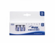 Akyga alkalická baterie AA LR6 Zn-MnO2, 1.5V/3050mAh, box 10x