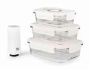 Set G21 skleněných vakuovacích dóz s pumpou, 4 ks