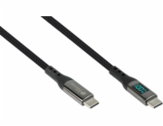 Dobré připojení USB 2.0 nabíjecí a datový kabel (100W) s digitálním displejem, USB-C konektor > USB-C konektor