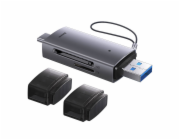 Čtečka paměťových karet SD/TF řady Baseus Lite, USB + USB-C (šedá)