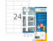 HERMA Wetterfeste Imprägn.Etik.A4 80 Blatt 66x33,8