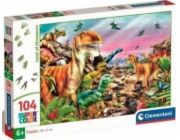 Clementoni - Puzzle 104 země dinosaurů