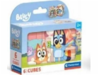 Clementoni - Obrázkové kostky - BLUEY 6 kostek