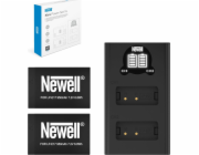 Dvoukanálová nabíječka baterií Newell NEWELL DL-USB-C a dvě baterie LP-E17 pro Canon