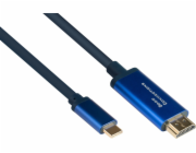 Alcasa AV adaptér Alcasa 4520-CSF030B Kabelový adaptér 3m USB Type-C HDMI Type-A (standardní) Modrá
