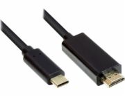 Alcasa AV adaptér Alcasa GC-M0101 Kabelový adaptér 2m HDMI Type-A (standardní) USB Type-C černý