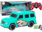 LeanToys RC auto na dálkové ovládání s dinosaurem v měřít...