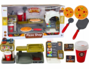Prodejna setů LeanToys Pizza Kávovar Nápoje Pokladna
