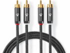 Nedis Kabel Nedis Profigold 2x RCA (cinch) 5m
