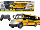 Dálkově ovládaný školní autobus RC LeanToys svítí žlutě