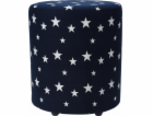 Home Styling Collection STARS Pouf, 30 cm, tmavě modrá s ...