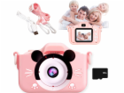 DIGITÁLNÍ FOTOAPARÁT PRO DĚTI MILK RŮŽOVÁ MYŠ + HRY