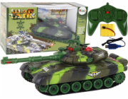 Velký dálkově ovládaný vojenský RC tank LeanToys 360 stupňů