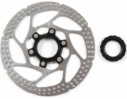 Clarks Brzdový kotouč CLARKS C-CL-160mm, držák Centerlock, pojistný kroužek pevné nápravy, stříbrný