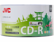 JVC JVC CD-R 700MB 52X INKJET BÍLÁ TISKNUTÁ VODOTĚSNÁ FOTOGRAFIE LESKLÝ DORT*50 701715JCK0020