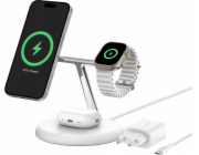 Belkin BOOST CHARGE™ PRO Qi2 3v1 Bezdrátové nabíjení pro iPhone/Apple Watch/AirPods, bílá