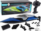 LeanToys Motorboat R/C 2.4G Světla 30 km/h Modrá