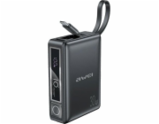 Awei AWEI PowerBank s vestavěným kabelem P87K 10000mAh černá/černá 30W
