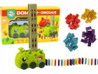 LeanToys Zelený dinosaurus na baterie Stohování do aut Ba...