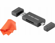 Čtečka JJC Čtečka paměťových karet JJC USB / USB-C SD a microSD (SDXC, SDHC).