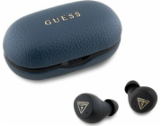 Bluetooth sluchátka Guess Guess GUTWSPGTSPSB TWS + dokovací stanice modrá/modrá Grained Classic Logo