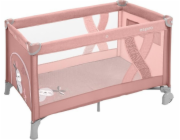 Dětská designová jednoduchá růžová cestovní postýlka 08