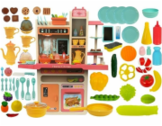 LeanToys Růžová dětská kuchyňka LEAN Toys