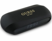 Bluetooth sluchátka Guess Guess GUTWSC2MCDSK TWS + dokovací stanice černá/černá Protáhlé metalické tištěné logo