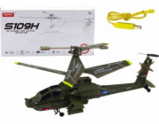 LeanToys Vojenská helikoptéra Apache na dálkové ovládání RC Syma S109H Khaki LEAN Toys