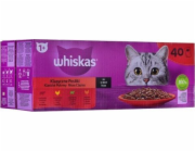 WHISKAS Drůbeží, jehněčí, hovězí kapsičky pro kočky 40x85g