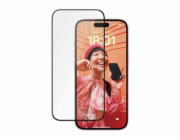 PanzerGlass Ceramic Protection - Ochrana obrazovky pro mobilní telefon - ultraširoký střih s EasyAligner - sklo - barva rámu černá - pro Apple iPhone 15