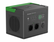 Schneider OffGrid 500 - Přenosná napájecí stanice - LCD, lithium-ion, 2 zásuvky CEE 7/3 schuko, sinusový, 3 USB-A, 2 USB-C, bezdrátová nabíječka - AC 195 - 265 / DC 12 -30 V - 500 Watt - lithium-ionto