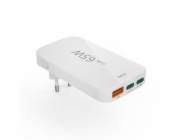 Hama 00201976 Flat Charger 220V With 2xUSB-C/USB-A  65W White