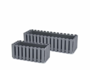 Květináč Prosperplast BOARDEE FENCYCASE, O 58x18 cm, šedý