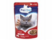 PREVITAL Beef in jelly - mokré krmivo pro kočky - 100g
