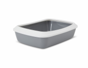 SAVIC IRIZ Kočičí toaleta s okrajem - 42 cm - šedá