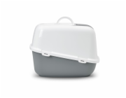 SAVIC Nestor Jumbo Bílo-šedá – krytá kočičí toaleta – 66,5x48,5x46,5 cm – 1 ks.