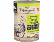 WIEJSKA ZAGRODA Duck with pear - vlhké krmivo pro psy - 400g