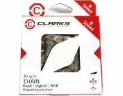 Cyklistický řetěz Clarks CLARKS C8E, 8 rychlostí, článek, poniklovaný, pro elektrokola, tmavý (NOVINKA 2025)