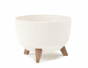 Květináč Lamela Roma 960-74, plast, O 40 cm, krém