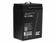 Green Cell AGM VRLA 6V 4.5Ah maintenance-free battery for the alarm system, cash register, toys