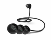 Connect IT prodlužovací kabel 230 V, 3 zásuvky, 1,5m, bez vypínače (černý)