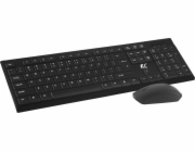 Bezdrátová klávesnice + myš COMBO NanoRS, RS580 černá