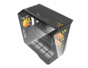 Počítačová skříň Darkflash DY470 (černá) + 4 ventilátory + držák GPU