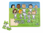 small foot Dřevěné puzzle Snoopy a fotbal