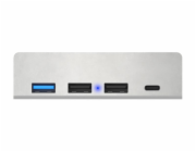 CONNECT IT USB DeskHub 4v1 na desku stolu, stříbrný