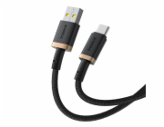 Baseus Dura Rychlonabíjecí kabel USB typu A na typ C 60 W 1 m černý, zlatý